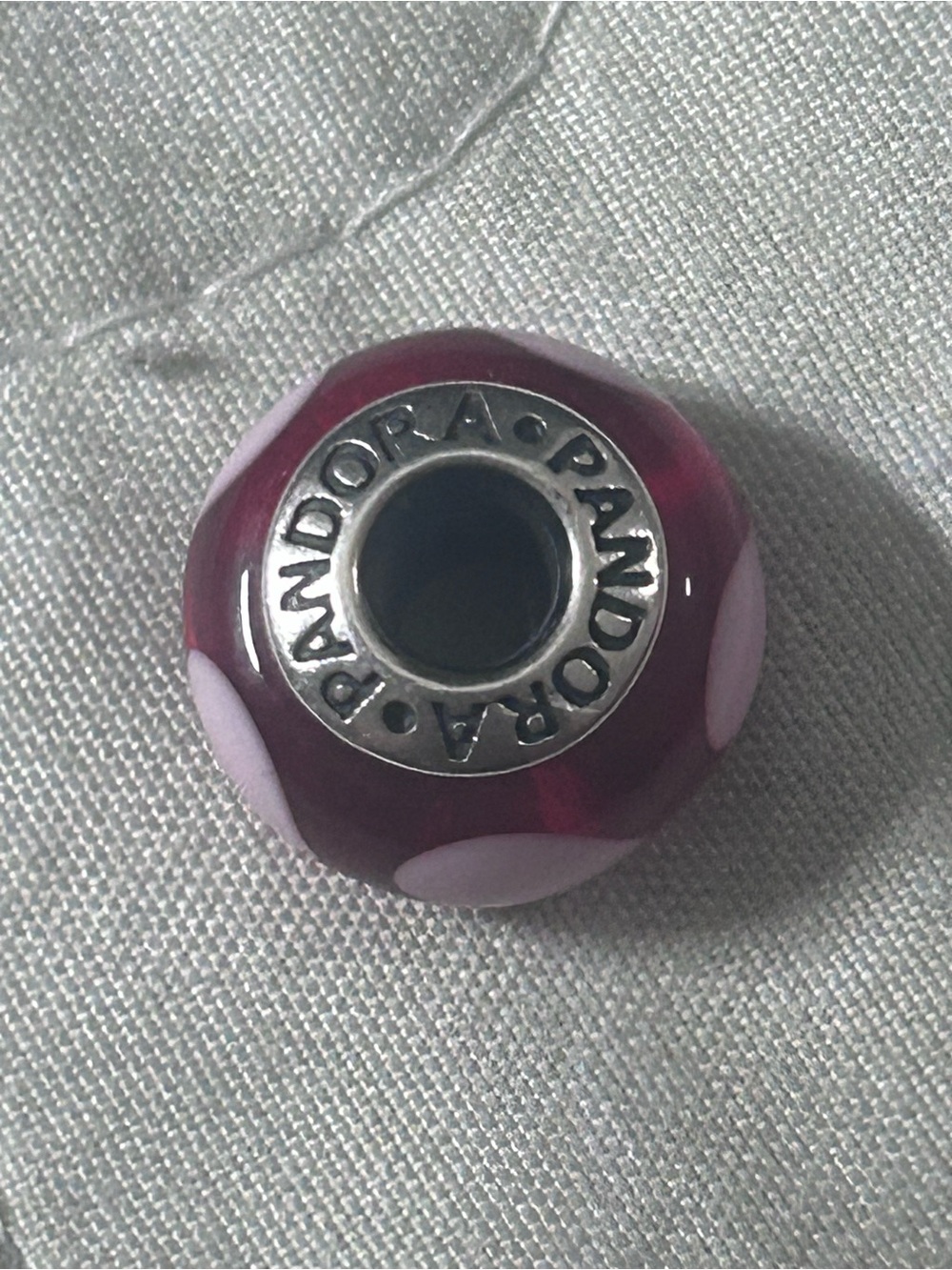 Pandora Pink Heart Murano Glass Charm - Picture 3 of 3